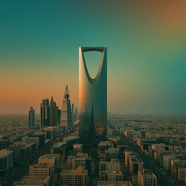 Riyadh skyline and Kingdom Centre